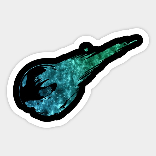 Final Fantasy 7 - Meteor Logo (Galaxy Design) Sticker by Kamurata